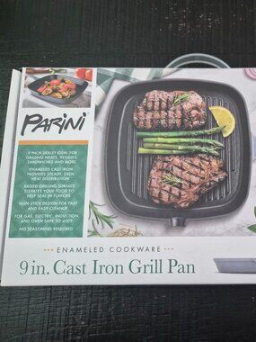 Parini 9-inch Cast Iron Grill Pan
